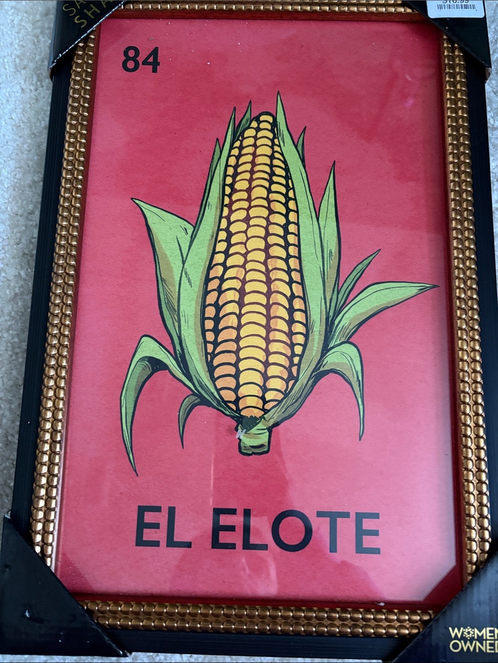 Sapna shah 
El Elote Corn Wall Art Print - Red and Yellow